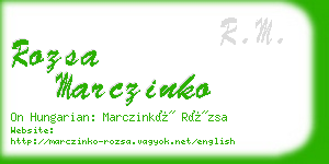 rozsa marczinko business card